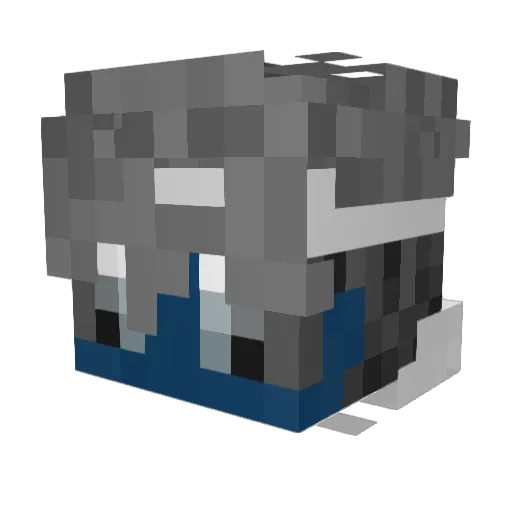 Mubuliq Minecraft avatar head, 3D render