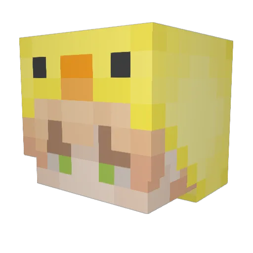 MucLe01 Minecraft avatar head, 3D render