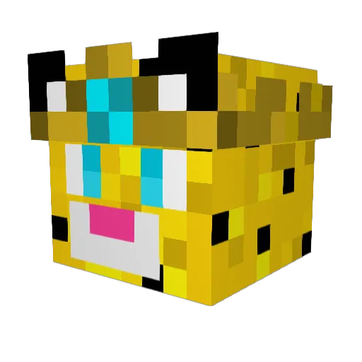 MucekGuy Minecraft avatar head, 3D render