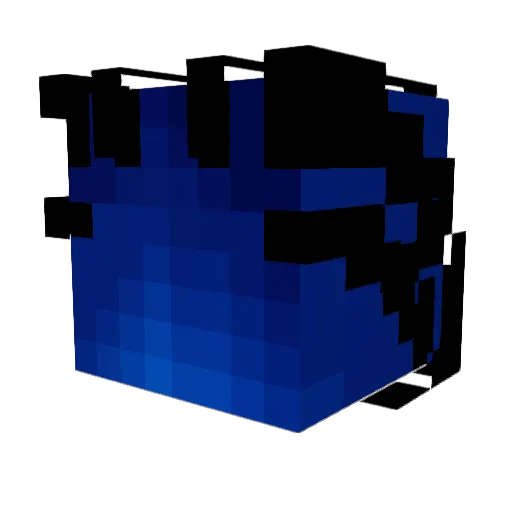MuchClicking Minecraft avatar head, 3D render