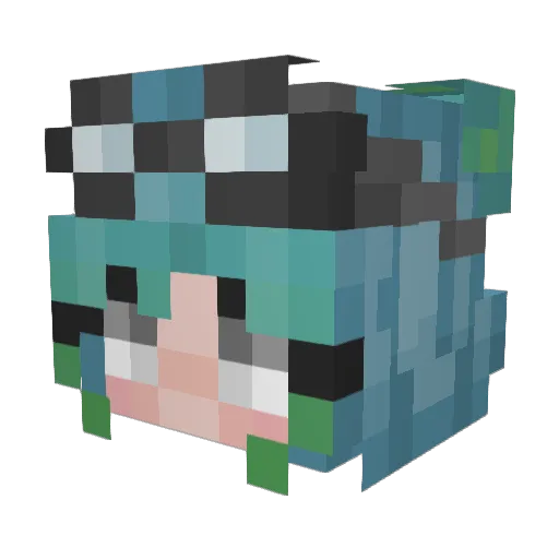 MuchLoveToSayjng Minecraft avatar head, 3D render