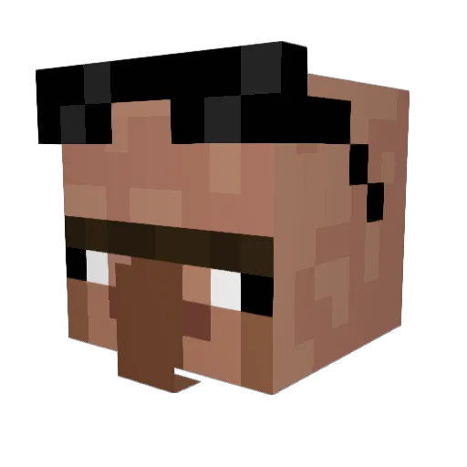 Much_Fast Minecraft avatar head, 3D render