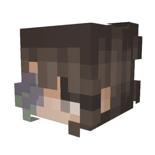 Muchasho Minecraft avatar head, 3D render