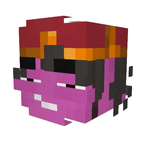 MuchoLinguine Minecraft avatar head, 3D render