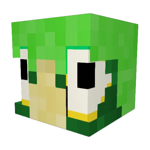 Muchomor3xx Minecraft avatar head, 3D render