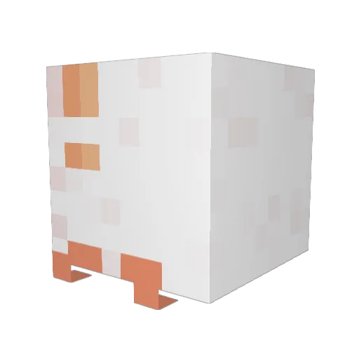 MuchosWaffles Minecraft avatar head, 3D render