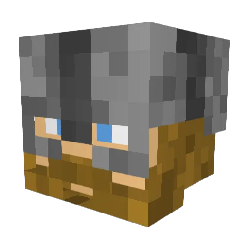 Muck_Fatt Minecraft avatar head, 3D render