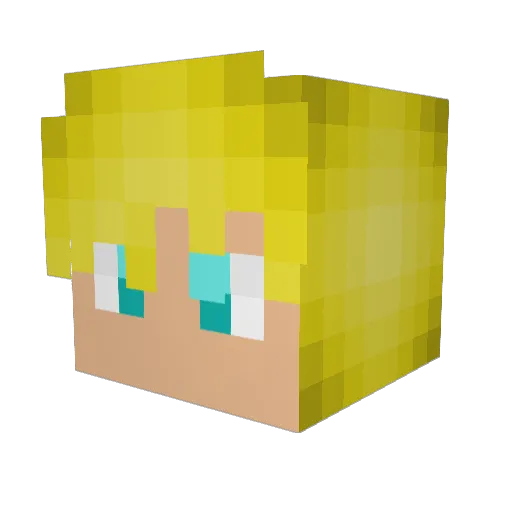 Muckbang2010 Minecraft avatar head, 3D render