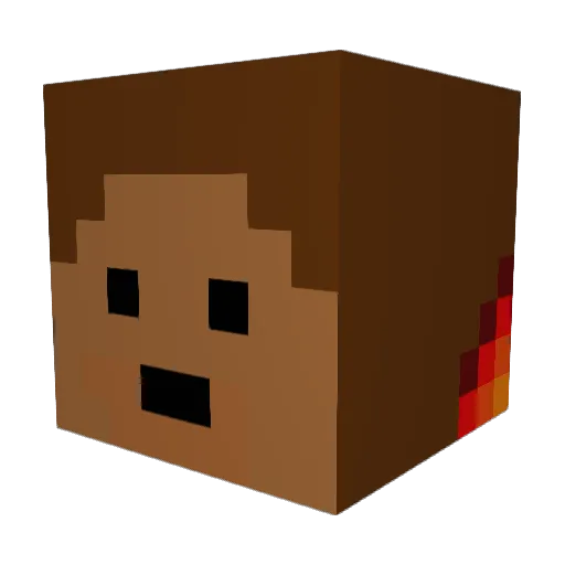 Muckelhorse Minecraft avatar head, 3D render