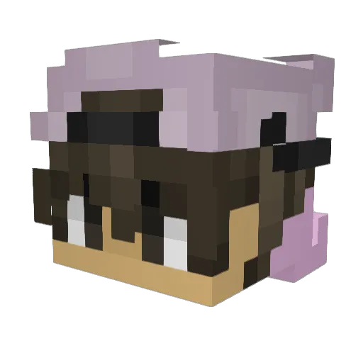 Mucketv Minecraft avatar head, 3D render