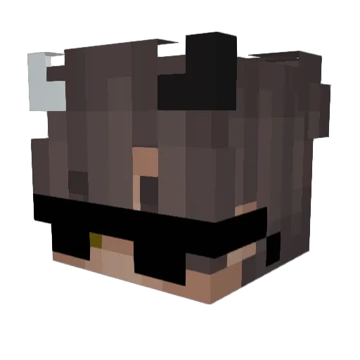 Muckeys Minecraft avatar head, 3D render