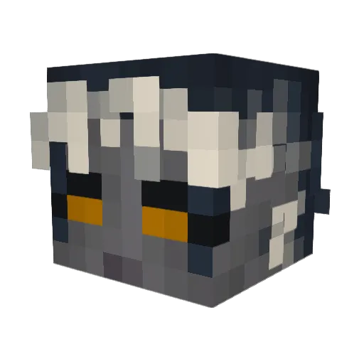Mucklpu Minecraft avatar head, 3D render