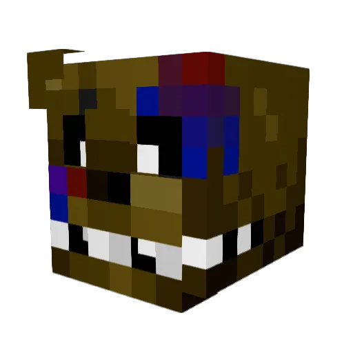 Muckuup Minecraft avatar head, 3D render