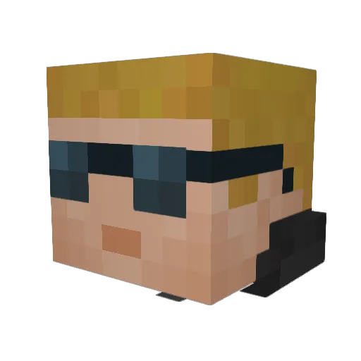 Mucky93 Minecraft avatar head, 3D render