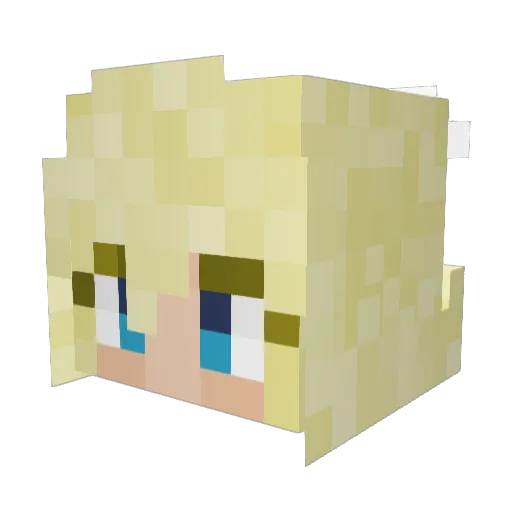MuckySlender Minecraft avatar head, 3D render