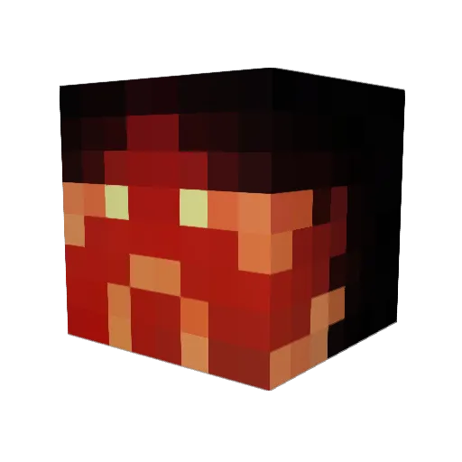Mucmuk Minecraft avatar head, 3D render