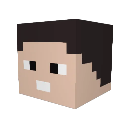 Mucosoft Minecraft avatar head, 3D render