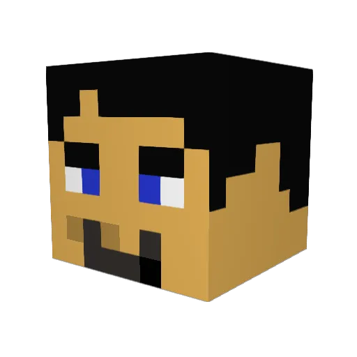 Mucymudonald Minecraft avatar head, 3D render