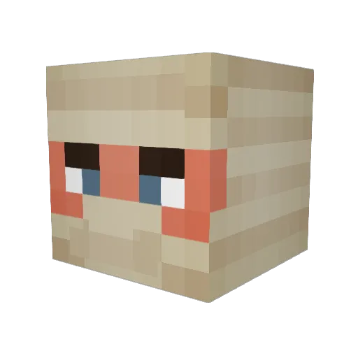 MudCultist Minecraft avatar head, 3D render