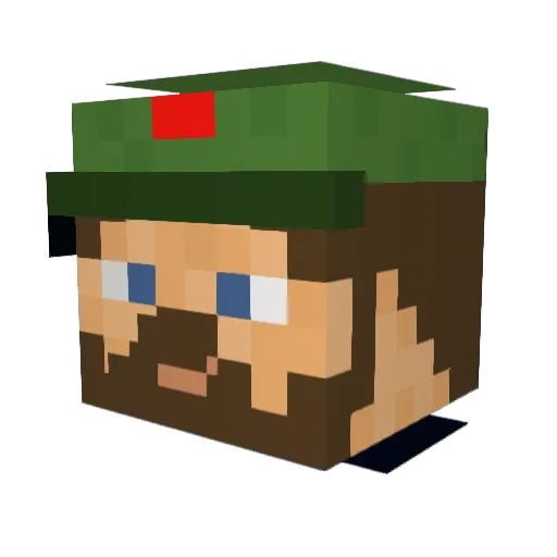 MudIsMe Minecraft avatar head, 3D render