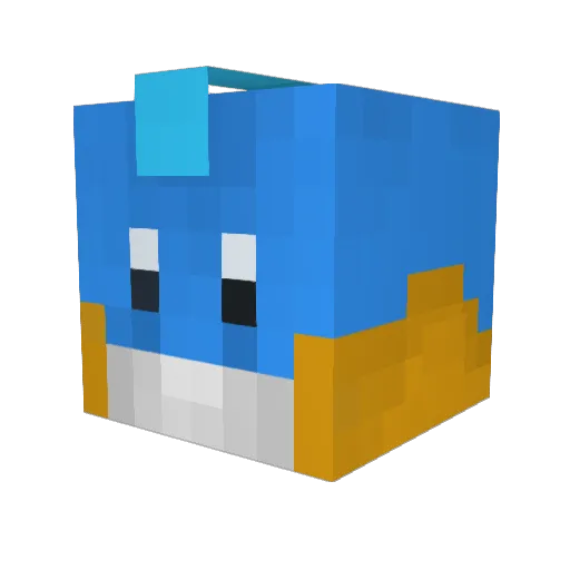 MudKippers Minecraft avatar head, 3D render