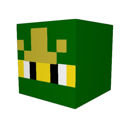 MudPuddleJumper Minecraft avatar head, 3D render