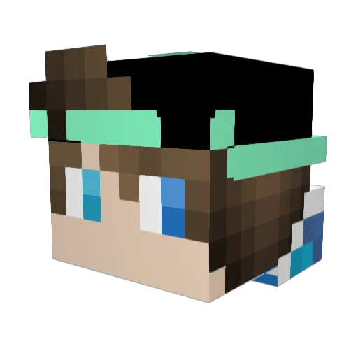 Mudachingly Minecraft avatar head, 3D render