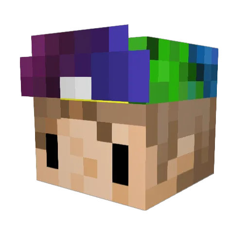 Mudballn Minecraft avatar head, 3D render
