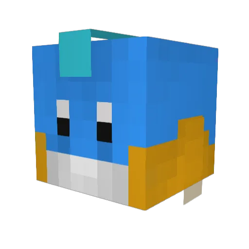 Mudbesj Minecraft avatar head, 3D render