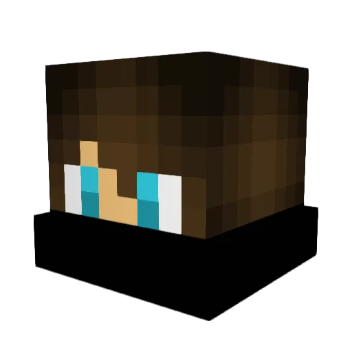 Mudbloodpotter Minecraft avatar head, 3D render