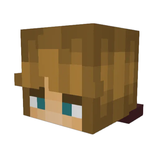 Mudbreon Minecraft avatar head, 3D render