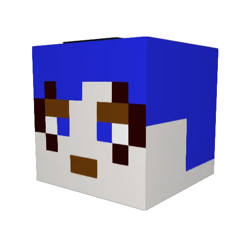 MuddyDeer1 Minecraft avatar head, 3D render