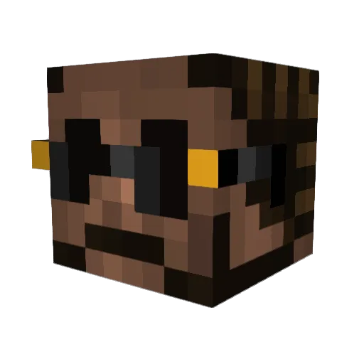 MuddySprite Minecraft avatar head, 3D render
