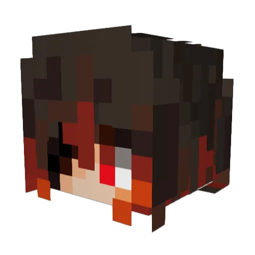 Muddy_Mood Minecraft avatar head, 3D render