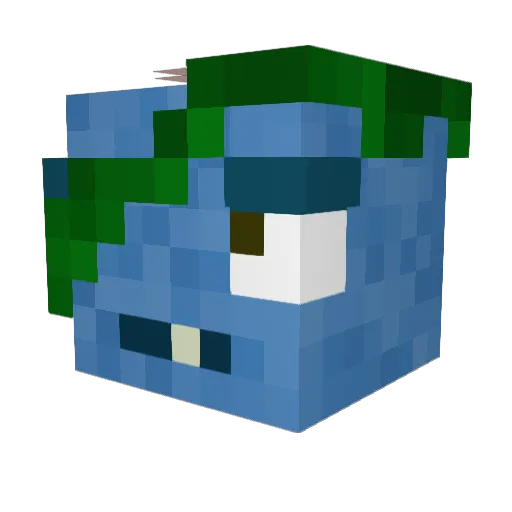 Muddyie Minecraft avatar head, 3D render