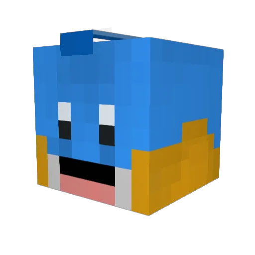 Muddykip7 Minecraft avatar head, 3D render