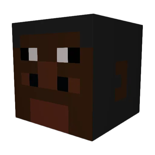 Muddyveins Minecraft avatar head, 3D render
