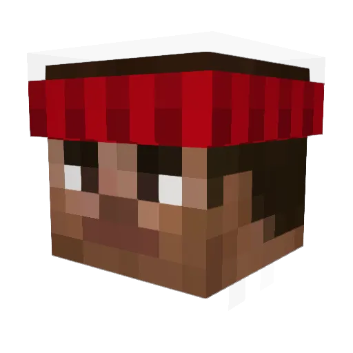 Mudito98 Minecraft avatar head, 3D render