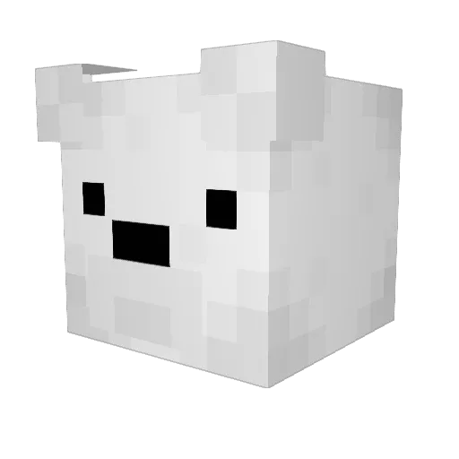 Mudka Minecraft avatar head, 3D render
