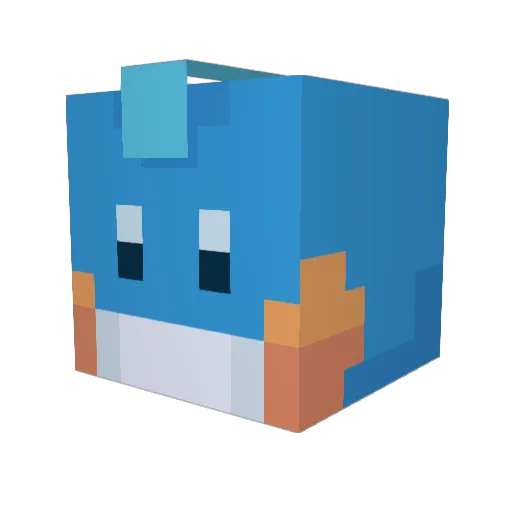 Mudkelp Minecraft avatar head, 3D render