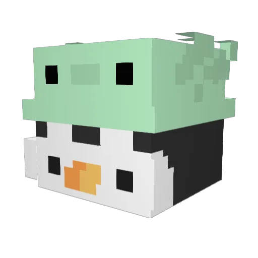 Mudkhal Minecraft avatar head, 3D render