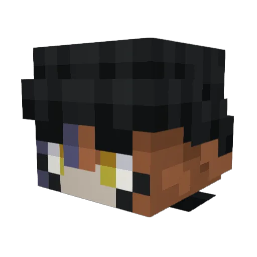 MudkiLink Minecraft avatar head, 3D render