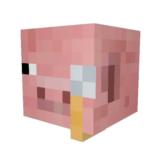 Mudkip278 Minecraft avatar head, 3D render