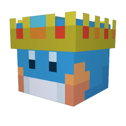MudkipPotter Minecraft avatar head, 3D render