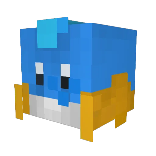 MudkipWithBowtie Minecraft avatar head, 3D render