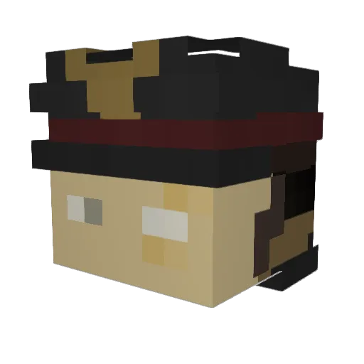 Mudkip_2012 Minecraft avatar head, 3D render