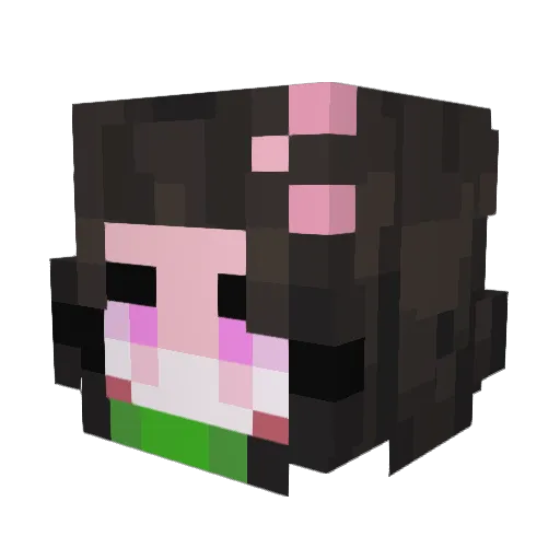 Mudkiptz Minecraft avatar head, 3D render
