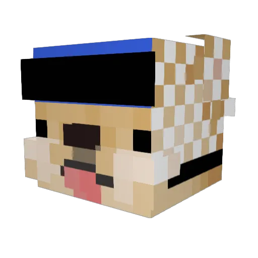 Mudman5000 Minecraft avatar head, 3D render
