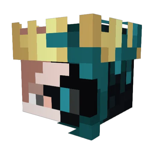 Mudminder Minecraft avatar head, 3D render