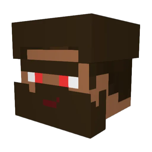 Mudo52 Minecraft avatar head, 3D render